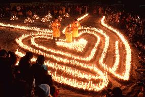 Candles lit in Kobe in memory of quake victims